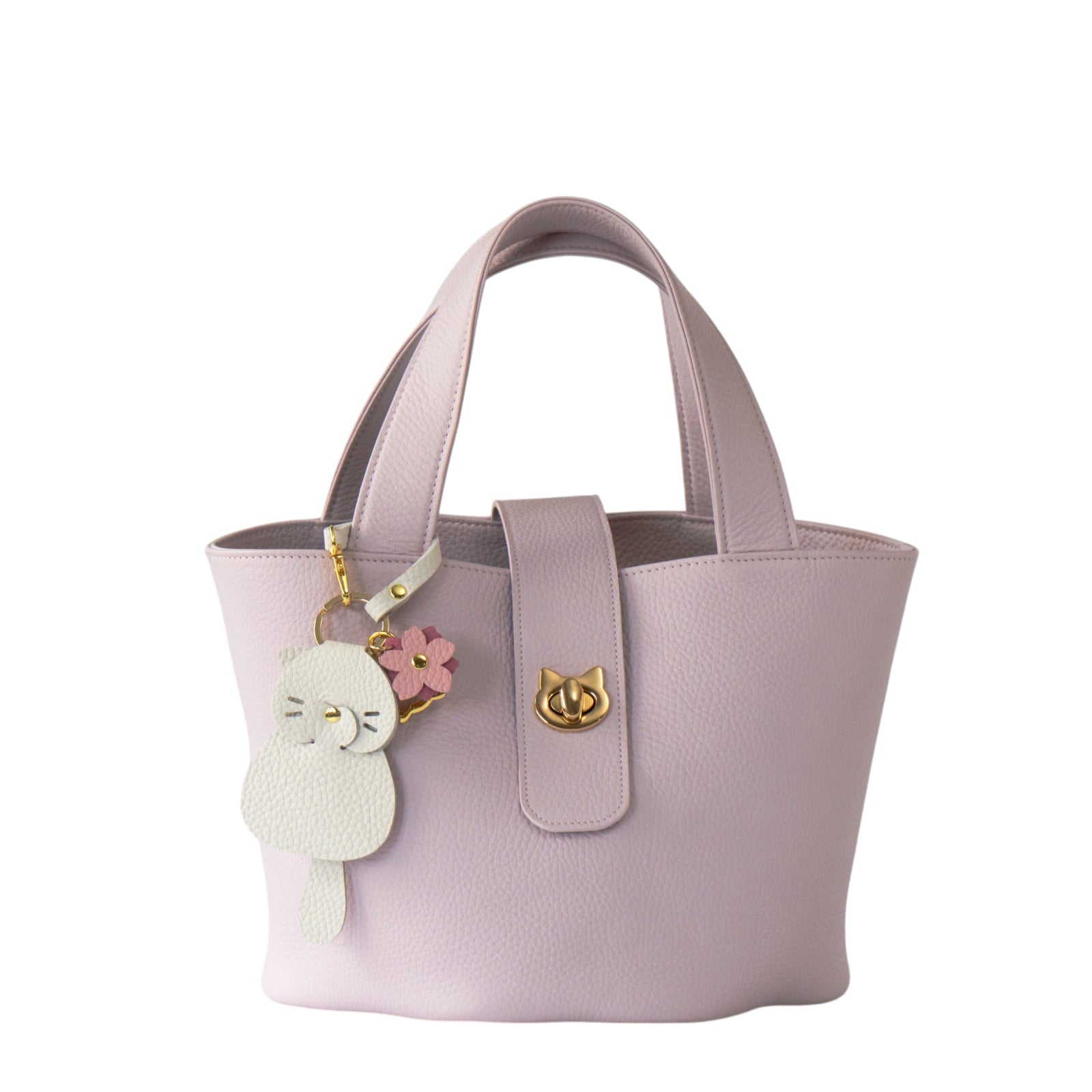 【3/20(金)20:00～ 数量限定】【さくらねこの日特別SET】バケットバッグ  PAW (パウ)   さくらねこチャームSET  モーヴシルヴェスティン