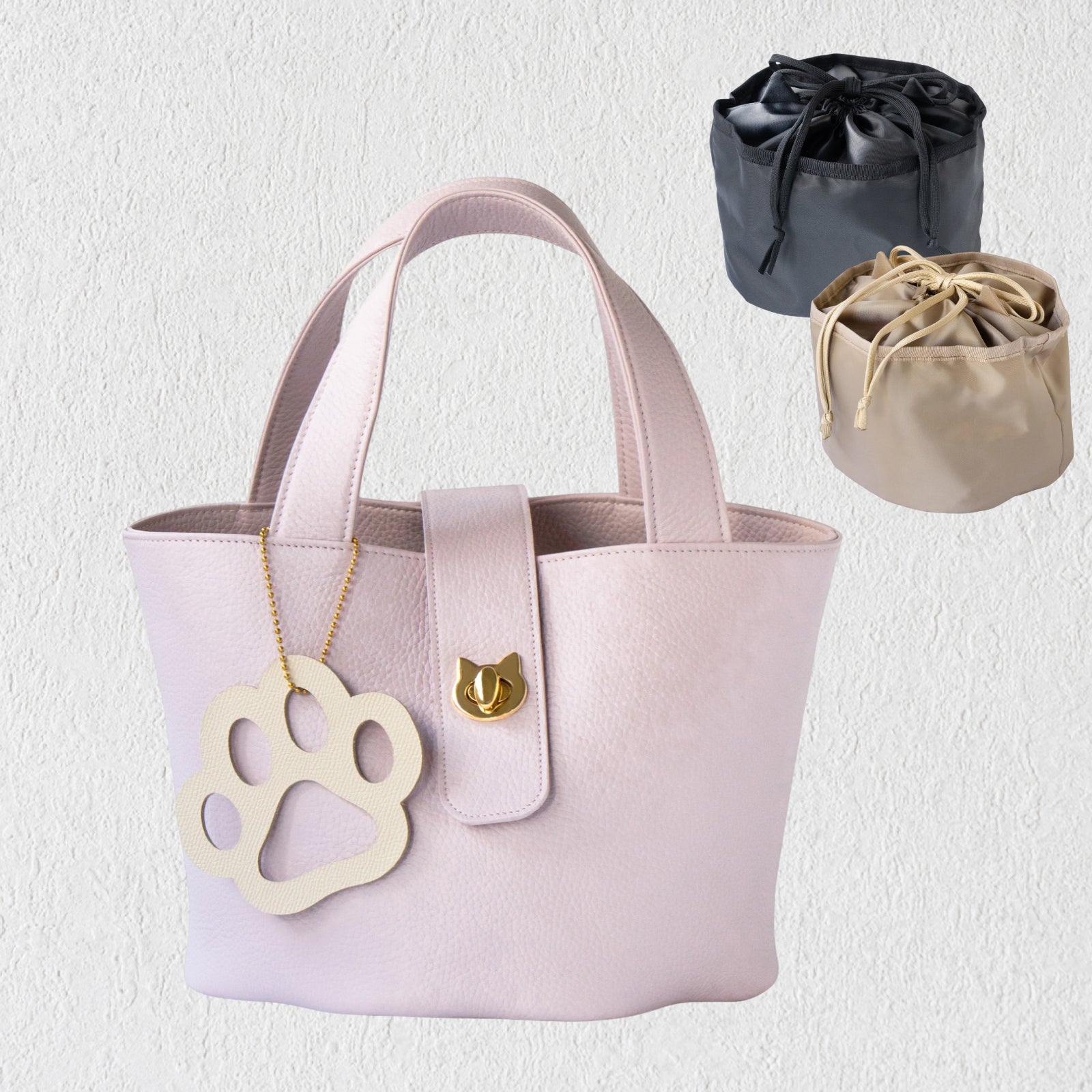 【数量限定】【5/15(金)22:00～21(木)】バケットバッグ  PAW (パウ)・選べる [PAW in BAG] 付き  /  モーヴシルヴェスティン