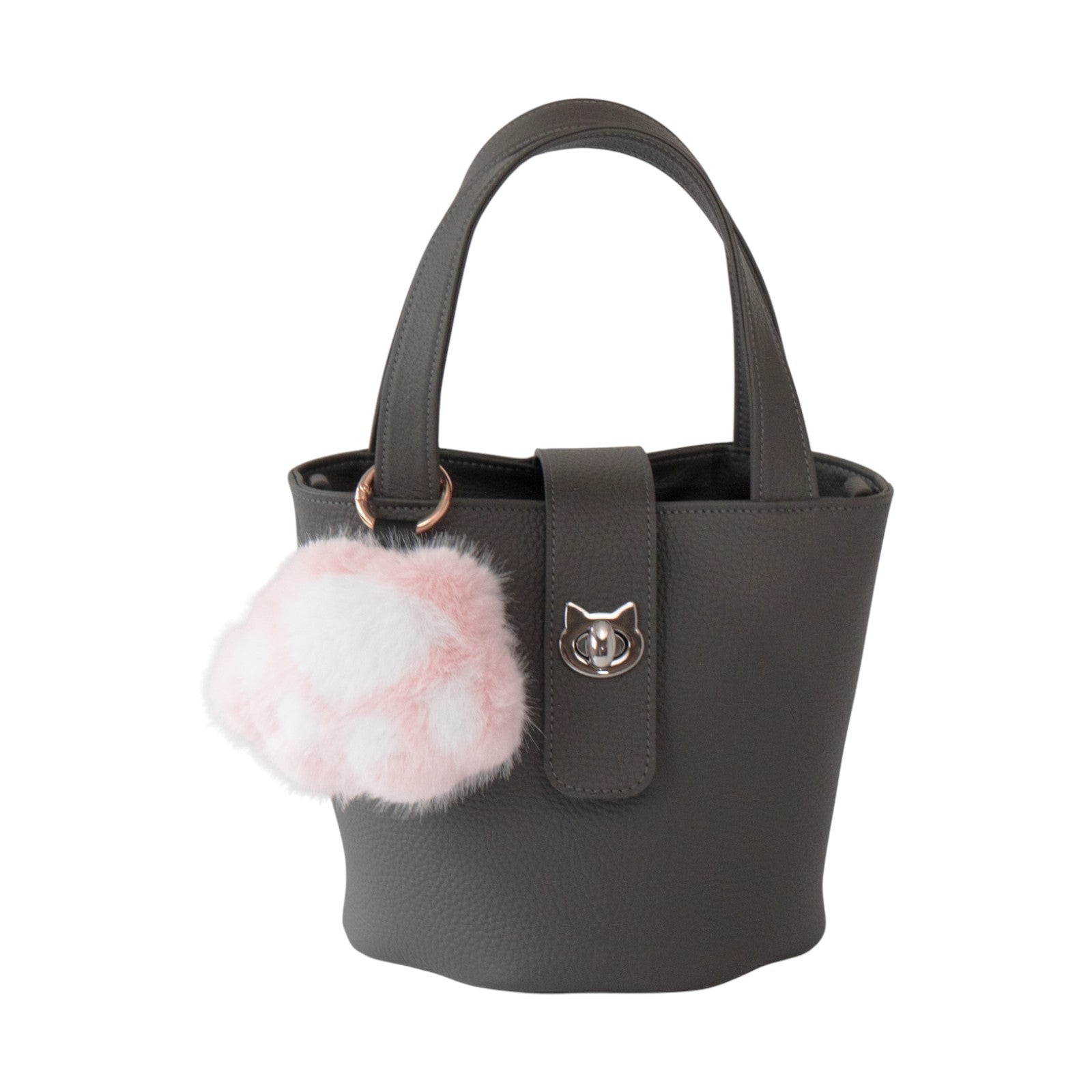 【12/7(日)22:00～ 26時間限定販売】もふもふBIG肉球チャーム  / ピンク