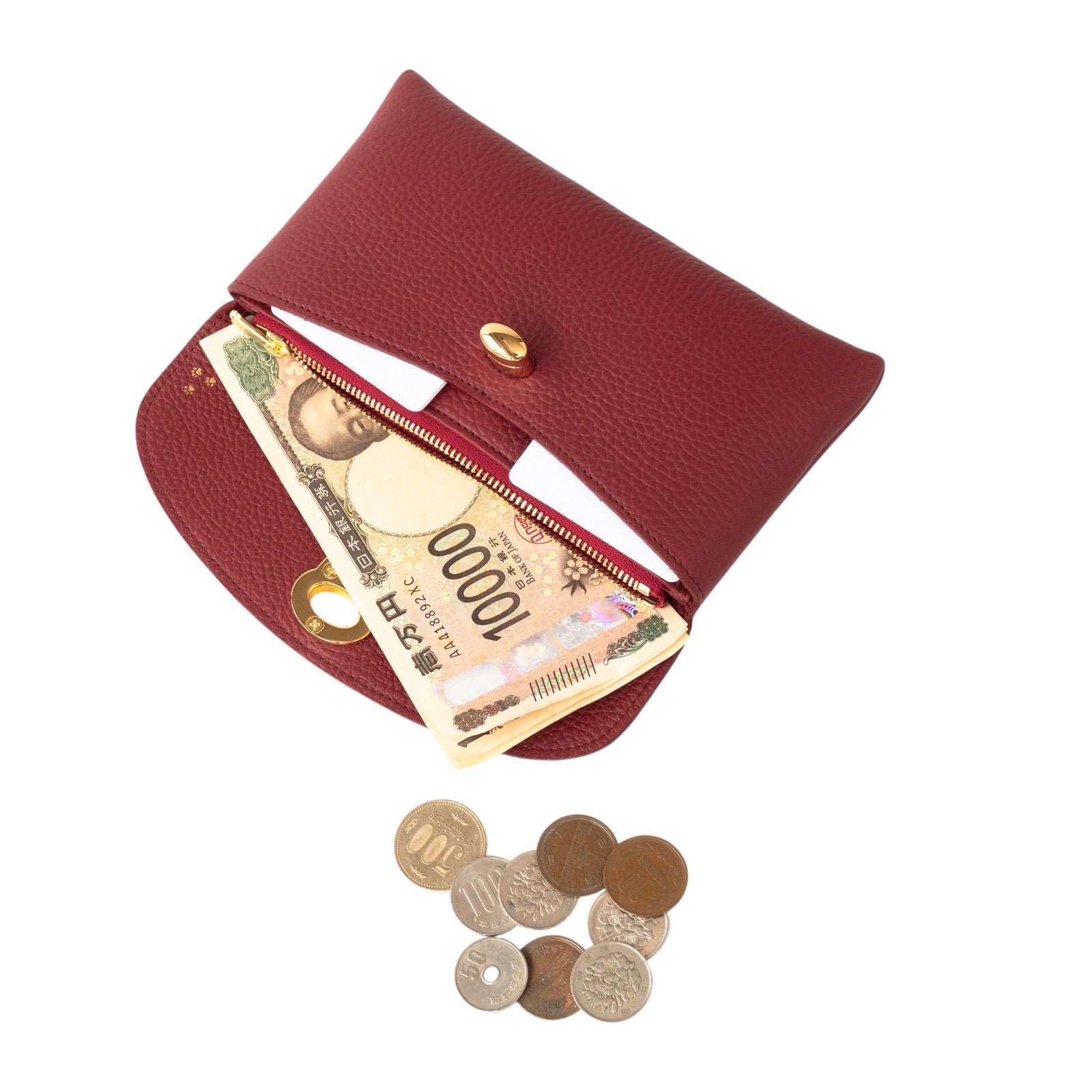 フラップウォレット・フルーニャ ロング    キュイール・マッシュ / ボルドー