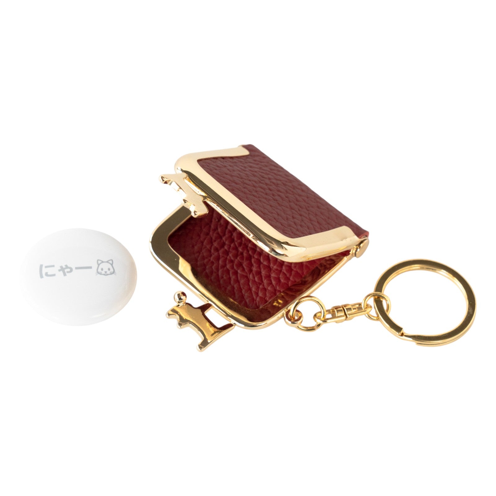 プチにゃまぐちキーホルダー　キュイール・マッシュ / ボルドー