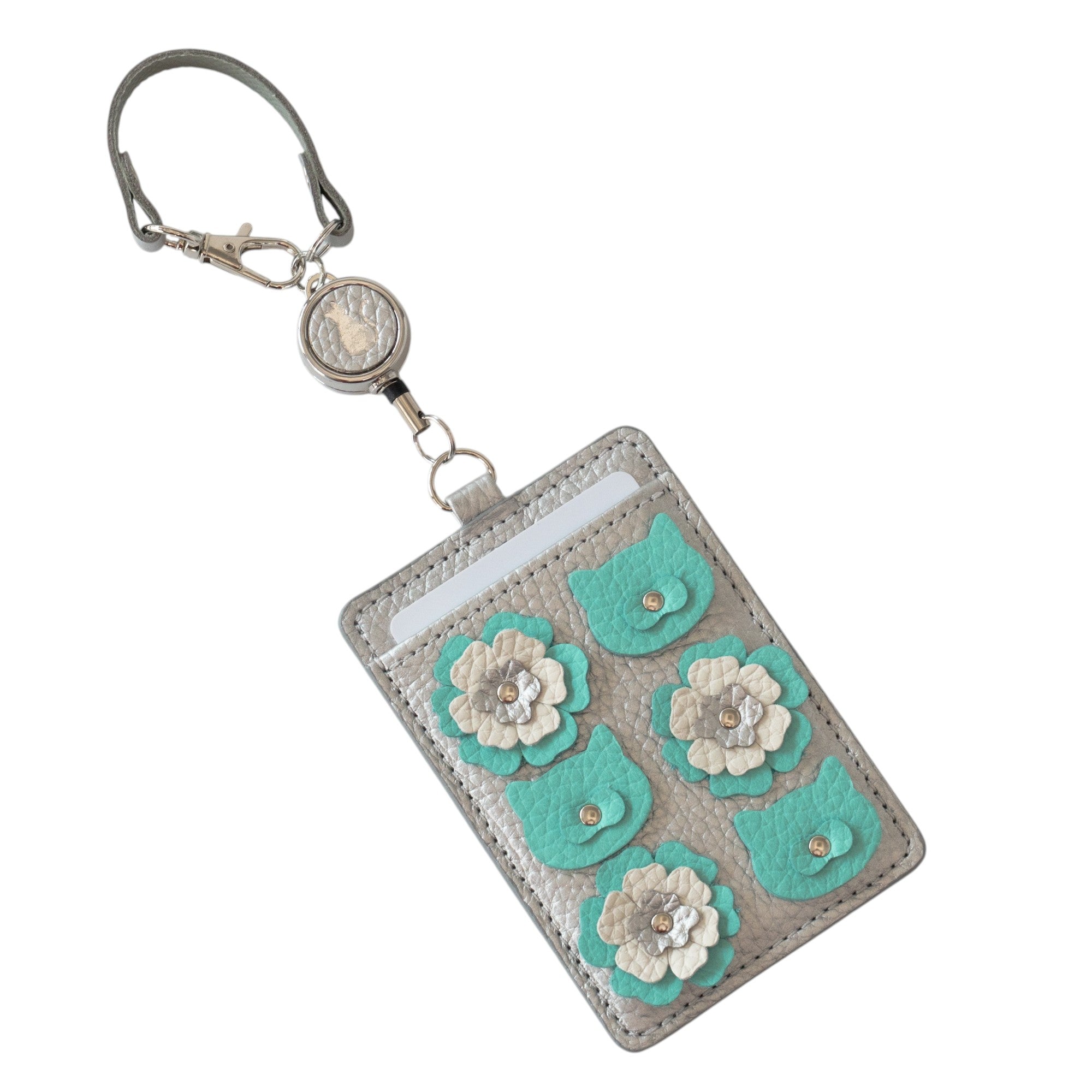 [Pre-order: May 15th (Fri) 10:00 PM - 17th (Sun)] Flower Nyan Pass Case - Cuir Mash / Silver