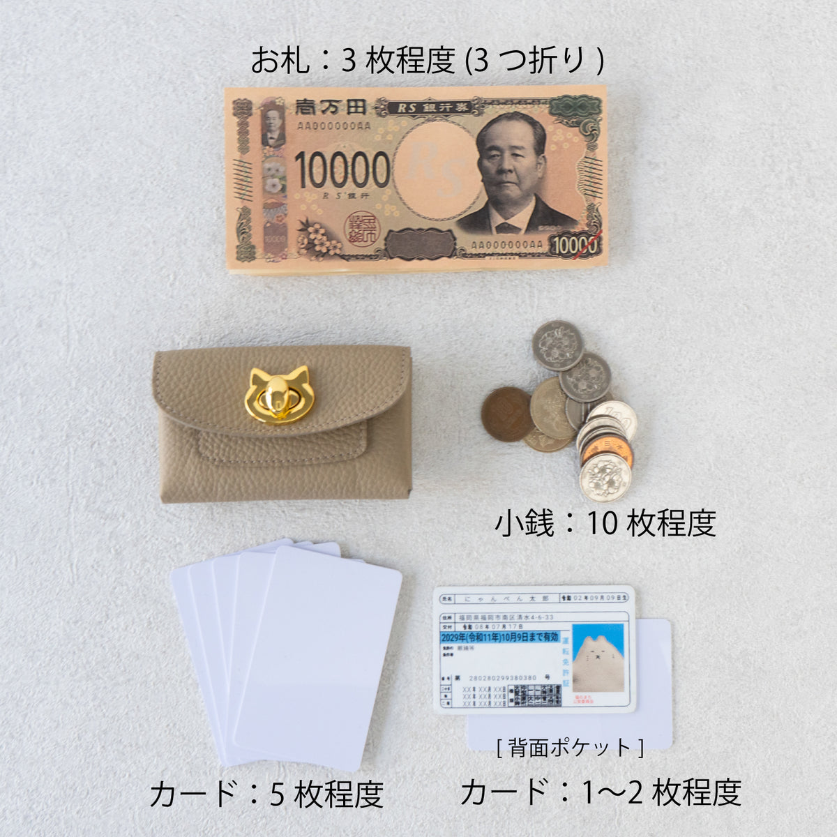 【受注販売：10/9(金)22:00〜13(火)】小さなマルチケース・ミャウヴェルロック ミニ　キュイール・マッシュ  /  トゥルティエール