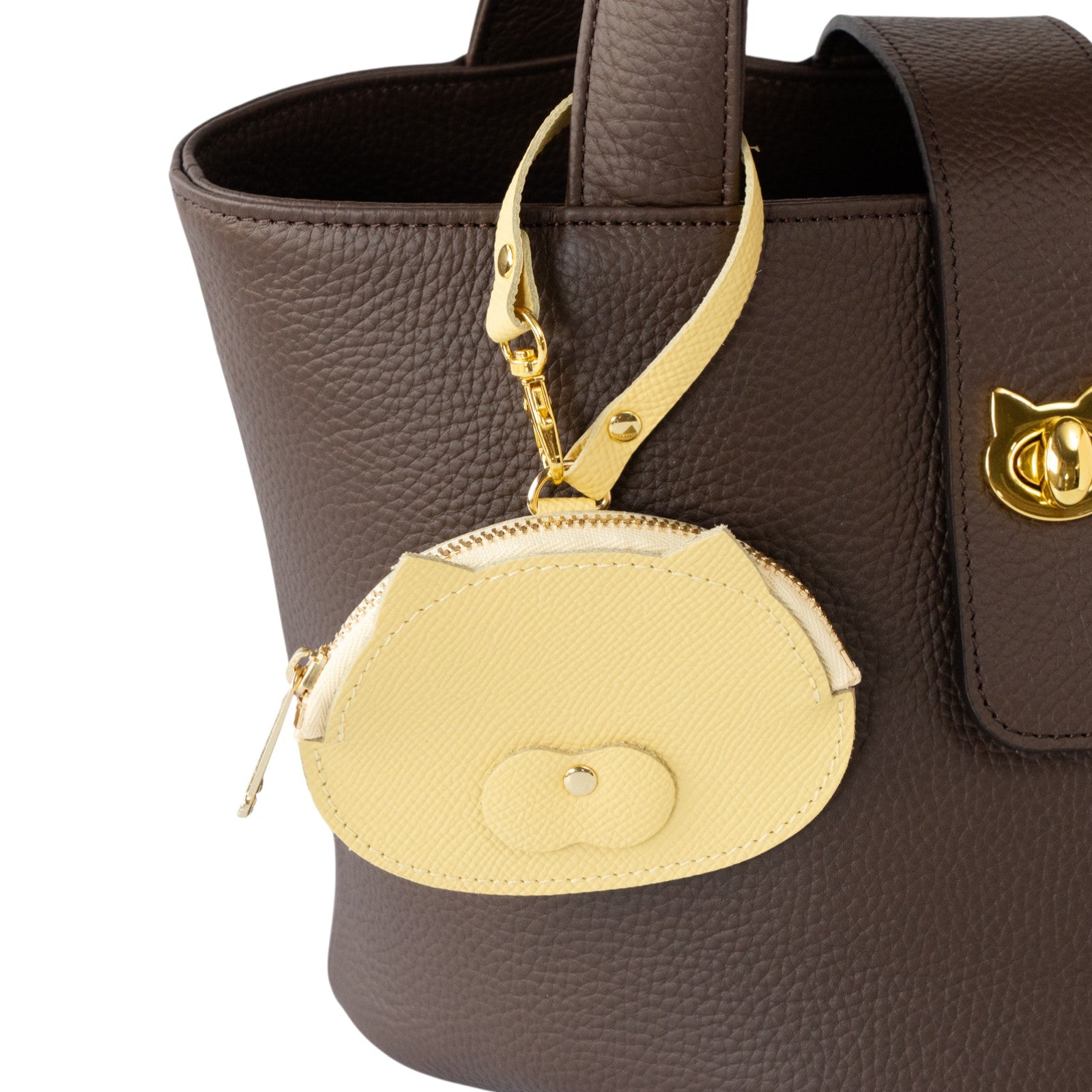 [NEW] にゃんフェイスコインケース　キュイール・ミネルバ  /   カナリア